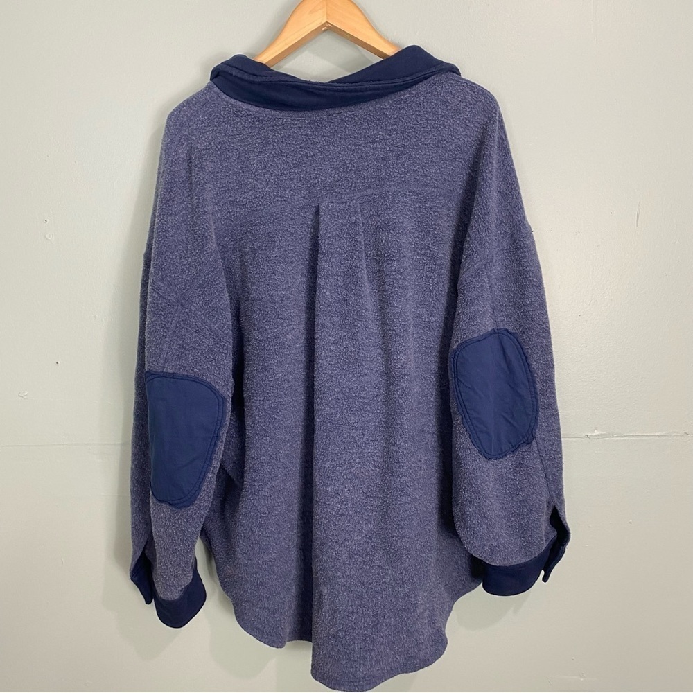 Free People Ruby Jacket Blue Button Up Shacket Sz… - image 8